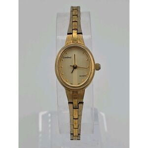 Vintage Cardinal Quartz 16mm Gold Tone Womens Dress Watch - 6-1/4" Wrist